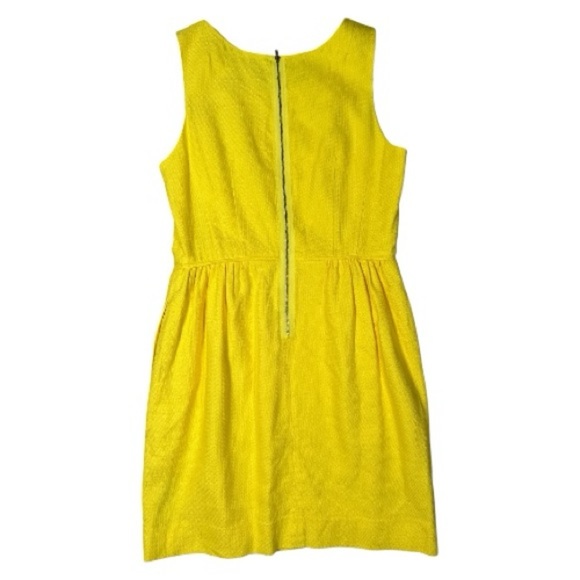 J Crew Cotton Tank Dress with Pockets Yellow Size 10 - Picture 6 of 7